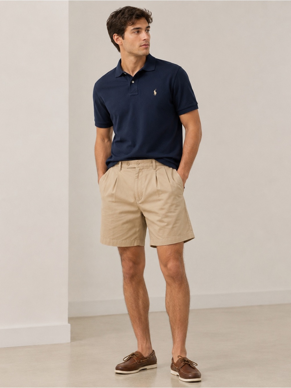 Polo  Ralph Lauren Classic Fit Khaki Pleated Chino Shorts Men’s size 38